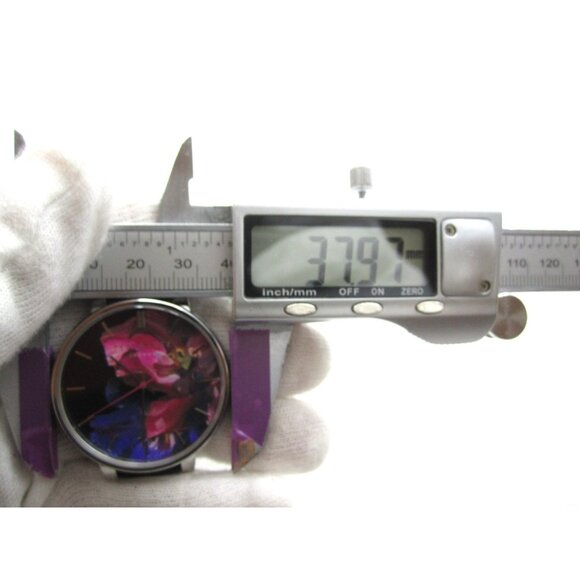 Women Ted Baker Floral Quartz WR Analog 37mm Round Watch (H995) "New Battery" - Picture 2 of 10